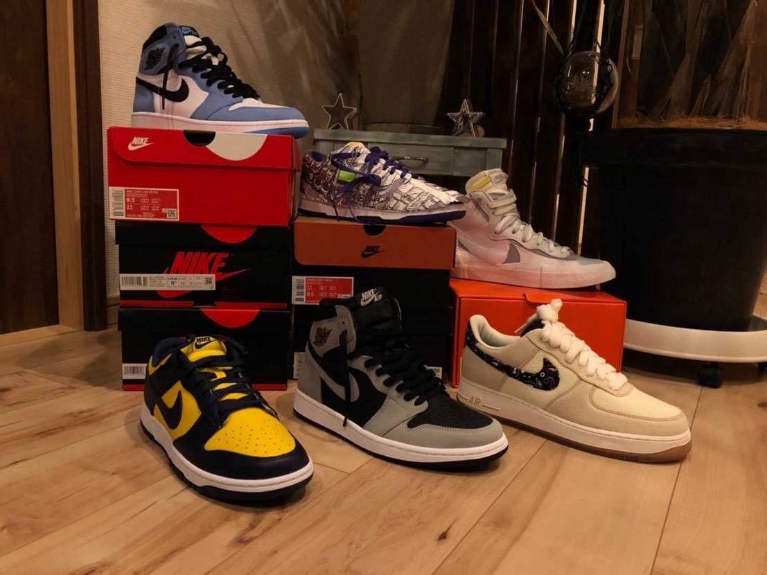 降ろしていないスニーカー達。
梅雨明けに履いて行こう！