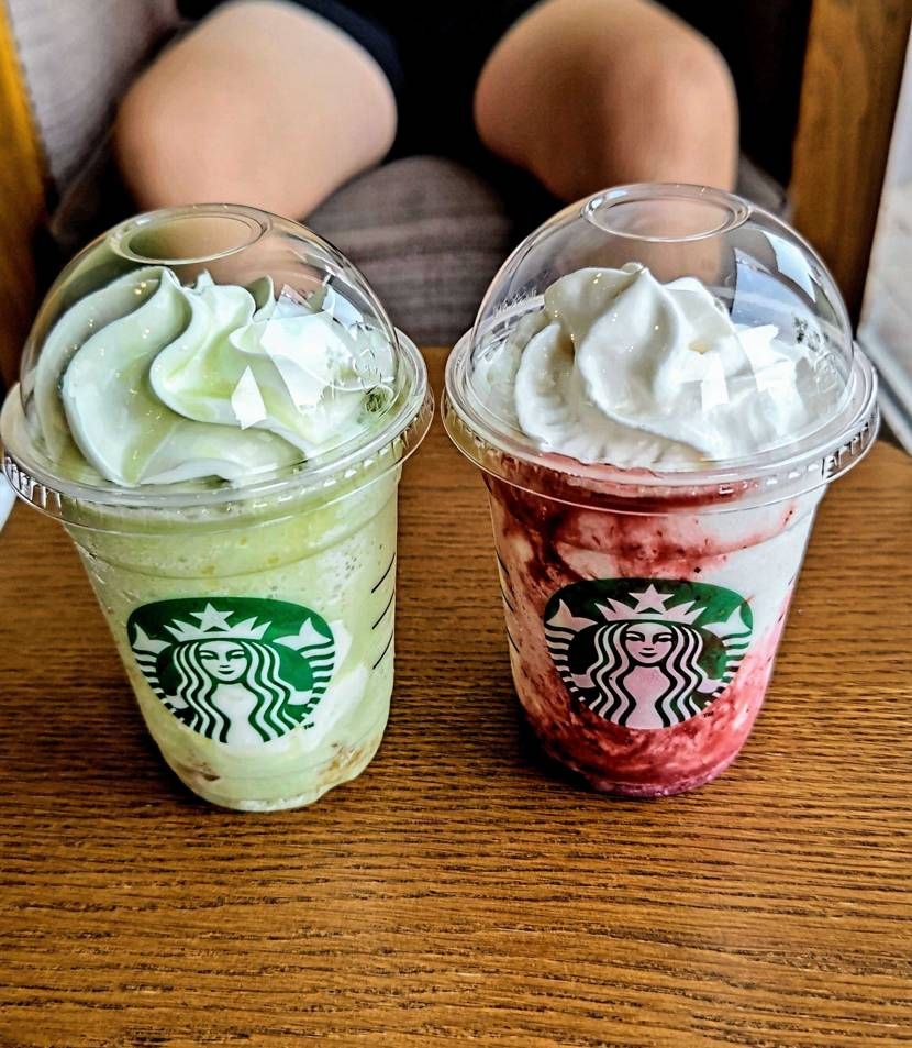 そして、仲良くスタバで休憩😌✨
✨🍓 & 🍈✨