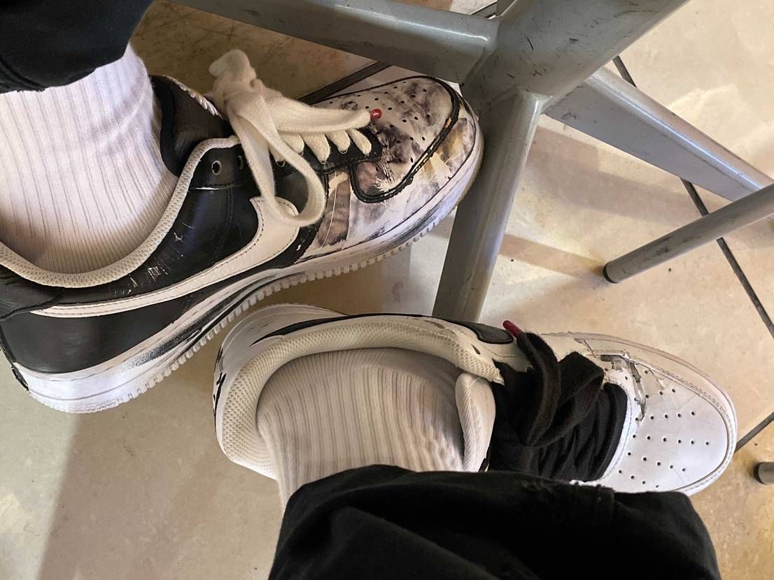 ばか履き🐼左右で剥け具合全然違うのやだわ#af1