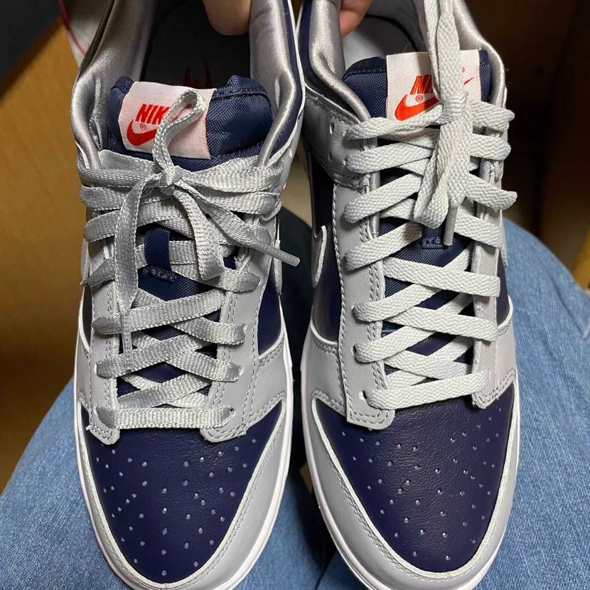 純正のシューレースのチープさが嫌だったので、楽天で買ったシューレースに変えたらい