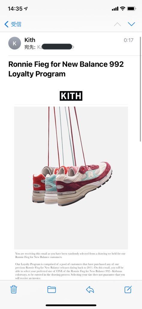 KITH×New balance 992の限定来てたー！
ロニーさんありがとう
