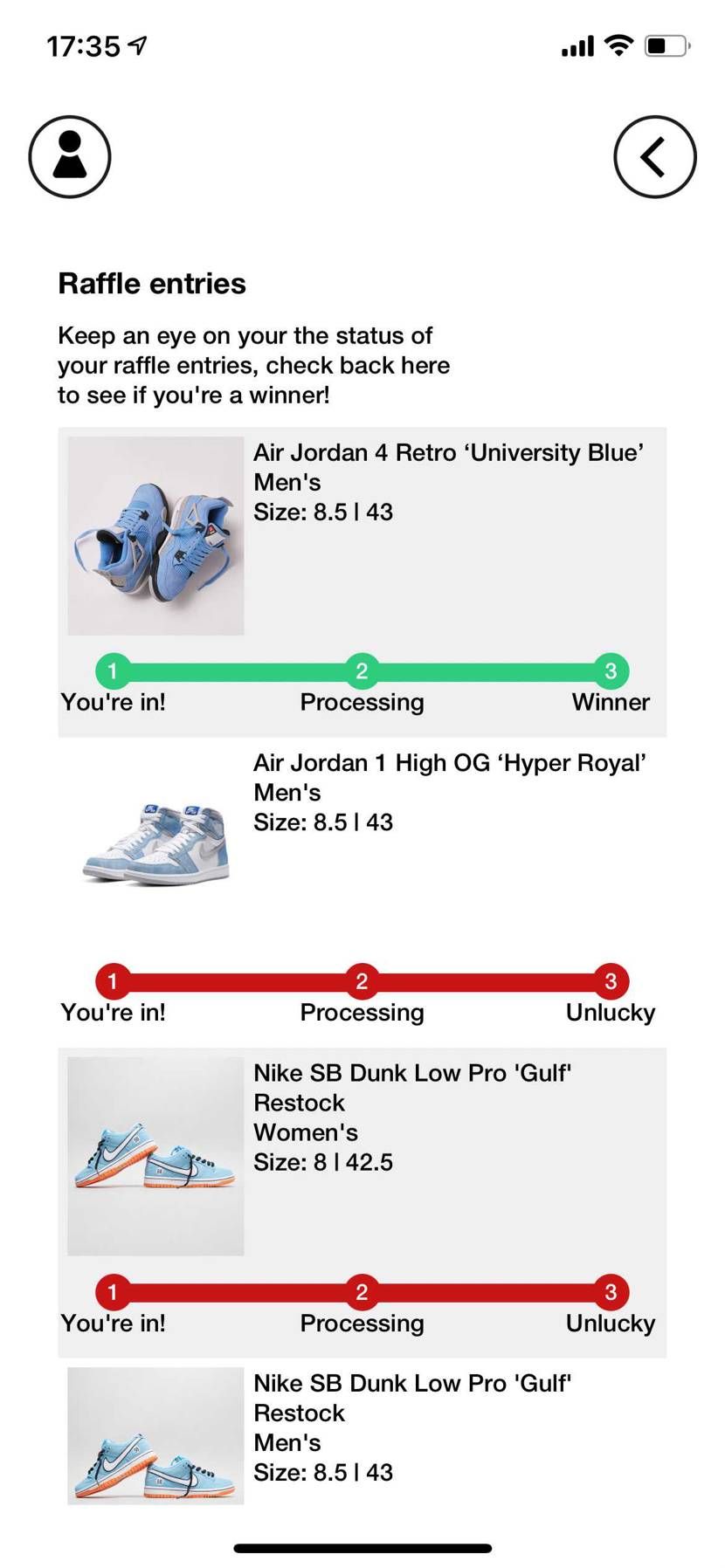 snkrs当たらんから良かった😊