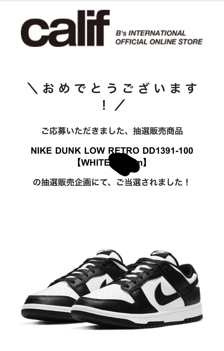 こんな感じできました。SNKRSは全く当たりません。