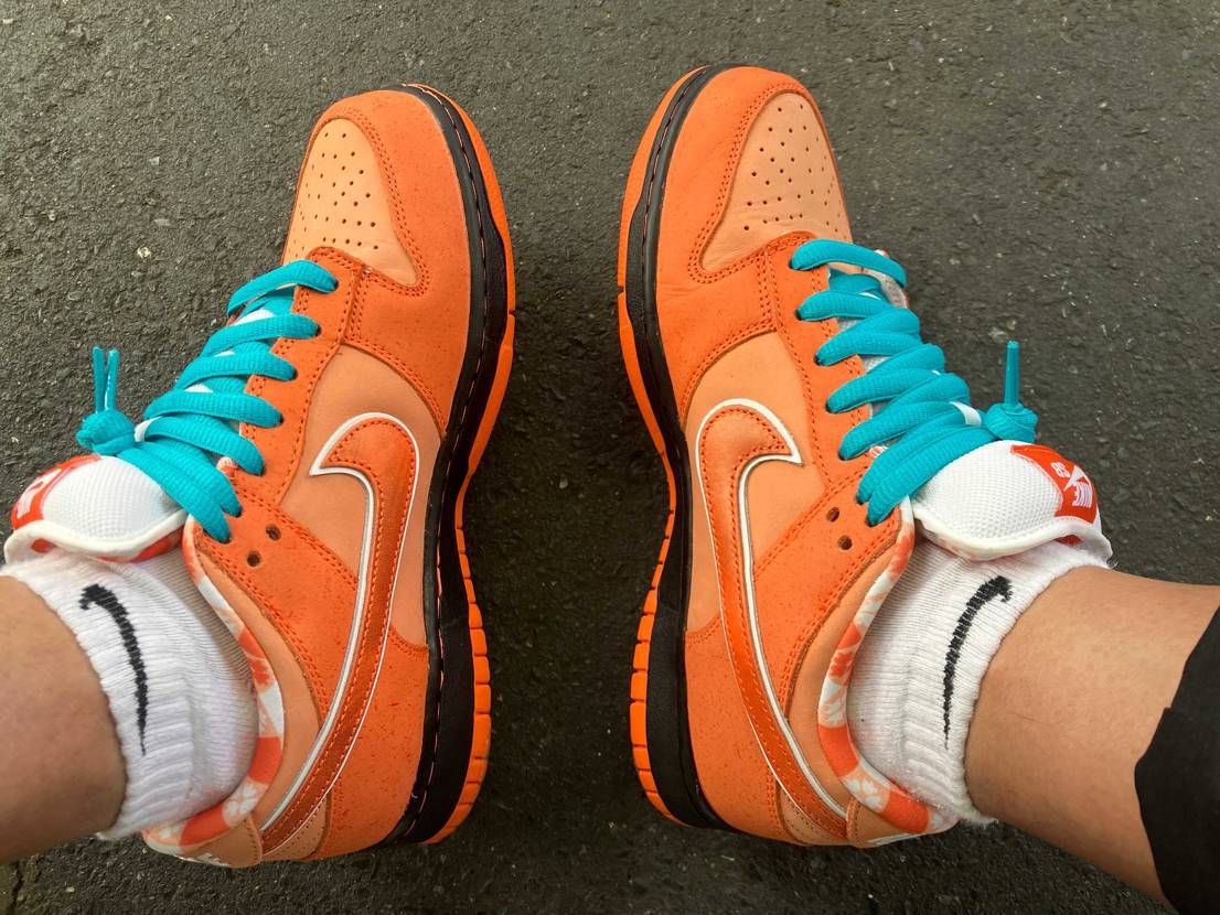 やっと履けた🍊ロブスター🦞
他SBに比べシューレースキツく締めないと
脱
