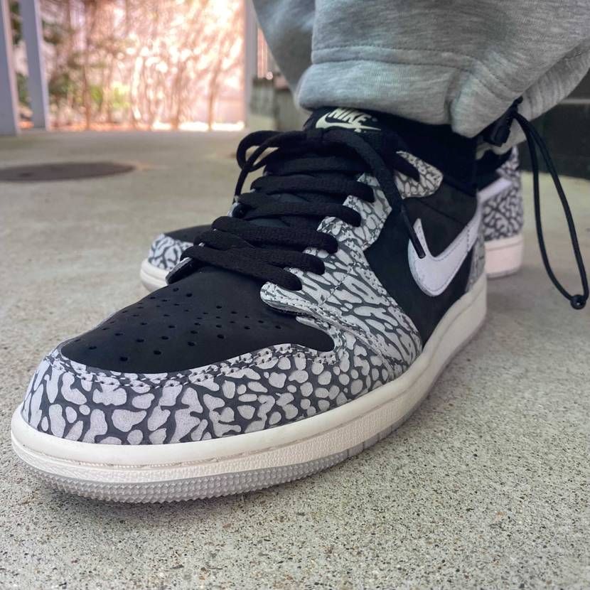 本日はAirJordan 1 Low/Black Cementでお出かけ🌸