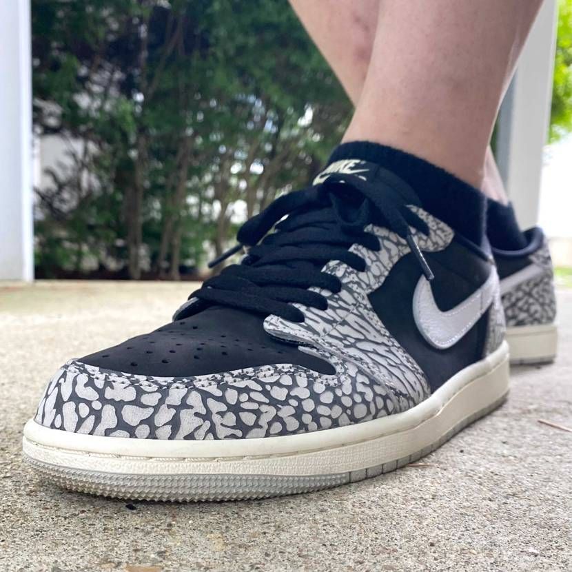 本日はAirJordan 1 Low/Black Cementでお出かけ☂️
