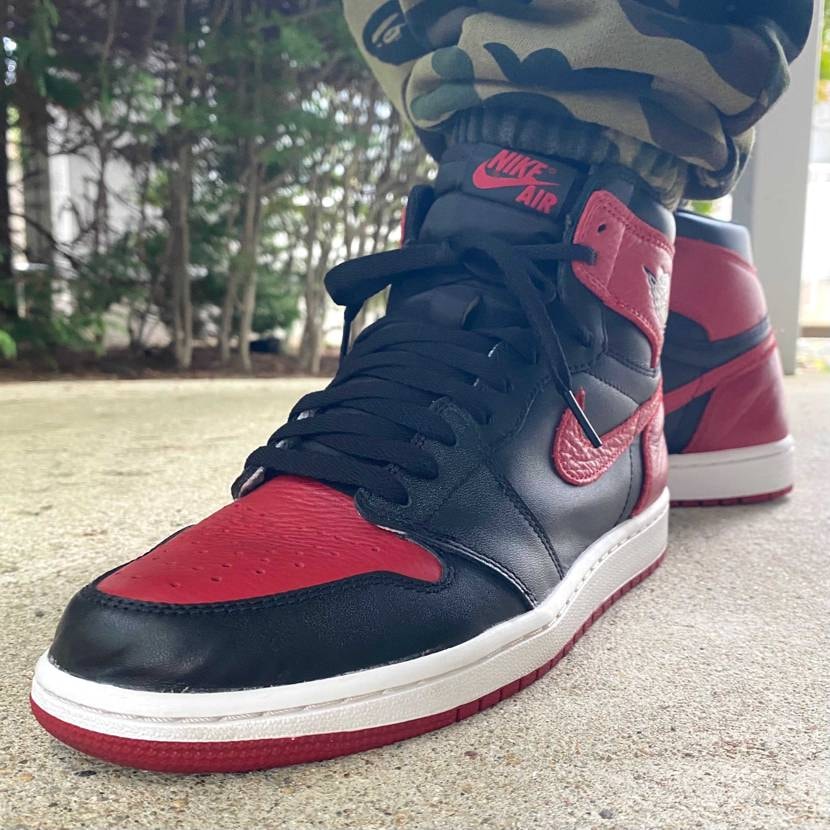 本日はAirJordan 1 Bred/Banned (2016)でお出かけ☁️
