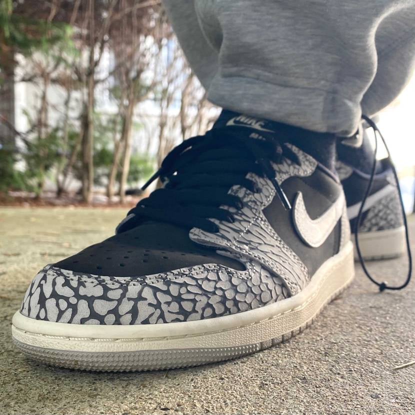 本日はAirJordan 1 Low/Black Cementでお出かけ☁️