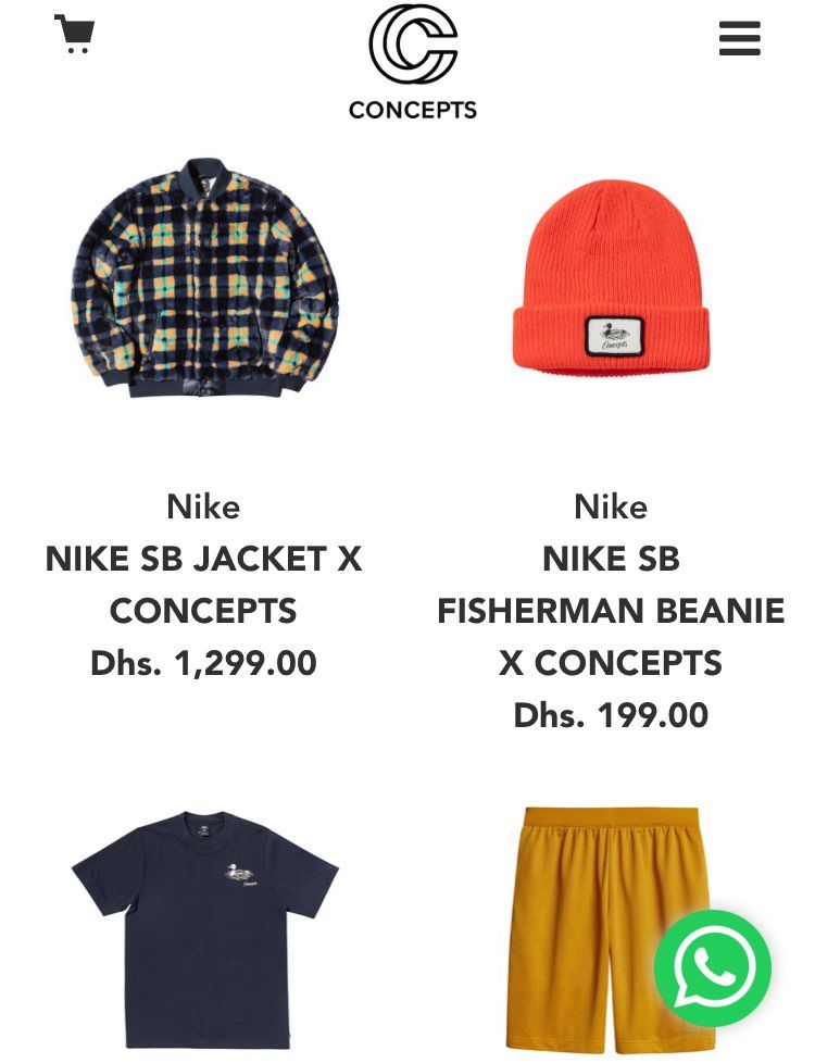 ドバイですけどアパレル買えますね
送ってくれるか分かりませんが