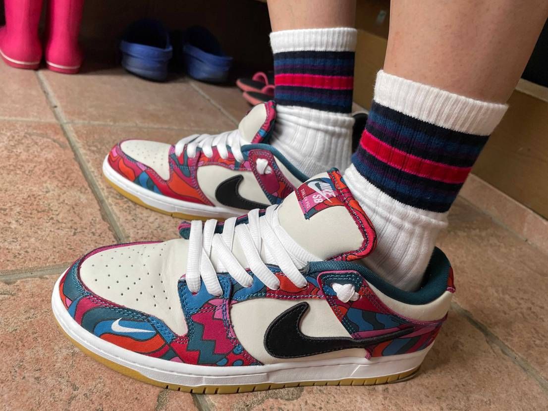 前にファミマで買ったソックスがパラダンクにバチバチに合う😊