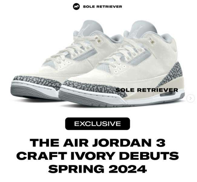 急に来年のリークが始まった🤔
目に留まったのはAJ3Craft🤔Spring2