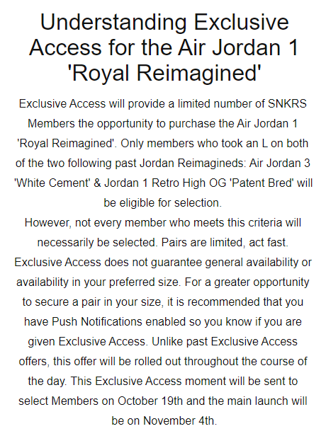 SNKRS US、今回の条件は過去のリイマジンドモデル、
AJ3とAJ1パテン