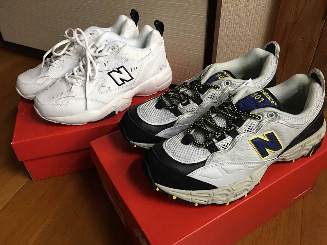 部屋の片隅に眠っていたシリーズ😪ダッドシューズ系の608と801です✨正直、若い