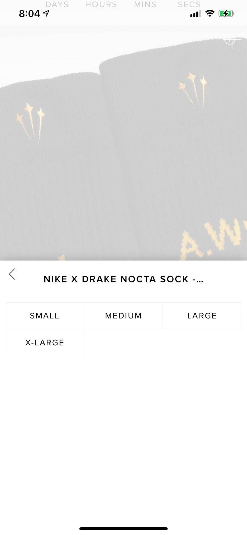 DrakeとNIKEコラボのソックスはどれが何センチにあたるかわかる人いますか？