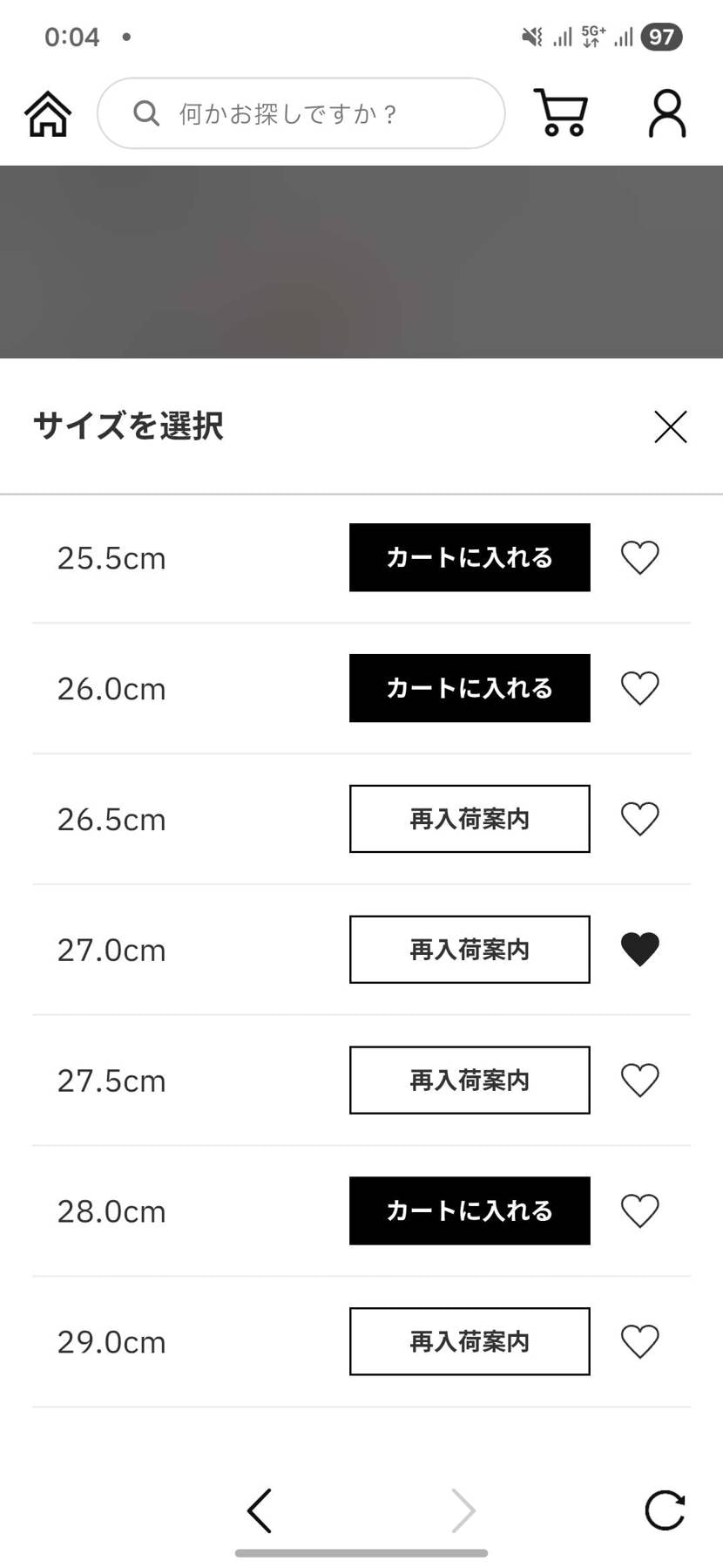 買っといて良かった。今見たらもうマイサイズ無いやん。
まぁ