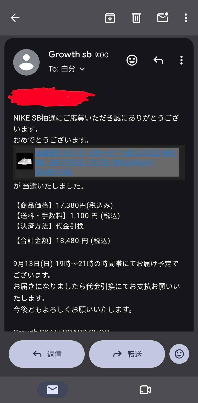 よりによって代引きのところかぁ…
というのはありつつも、無事1足は確保できた。