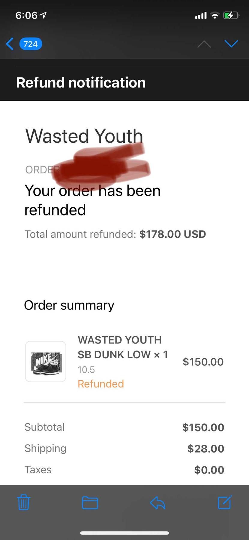 キャンセルされた😇