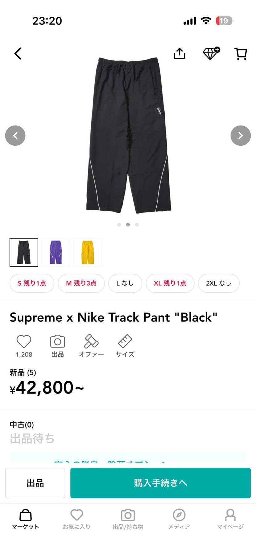 シュプリーム　NIKEのパンツ購入したいのですが、イマイチサイズ感がわかりません