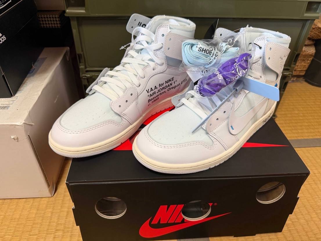 いつも通り抽選全滅からのスニダンで6万6千円出して買った白のやつ。
買った後に