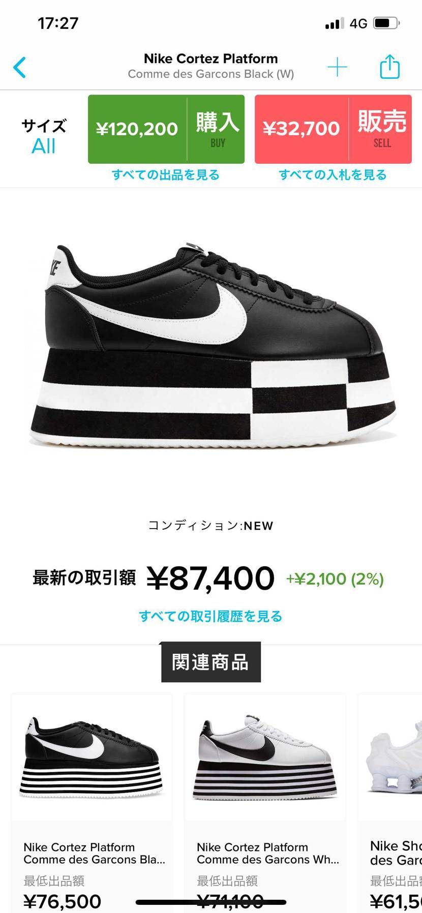 この価格をみてビックリ。。。価値のあるシークレットスニーカーなの？？w