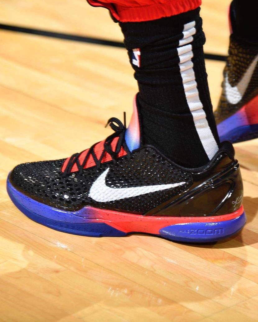 DeMar’s black/blue/red Kobe 6 PE once.