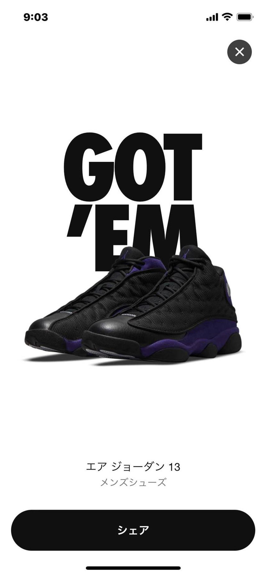 欲しい色だったので良かった。
久々のAJ13