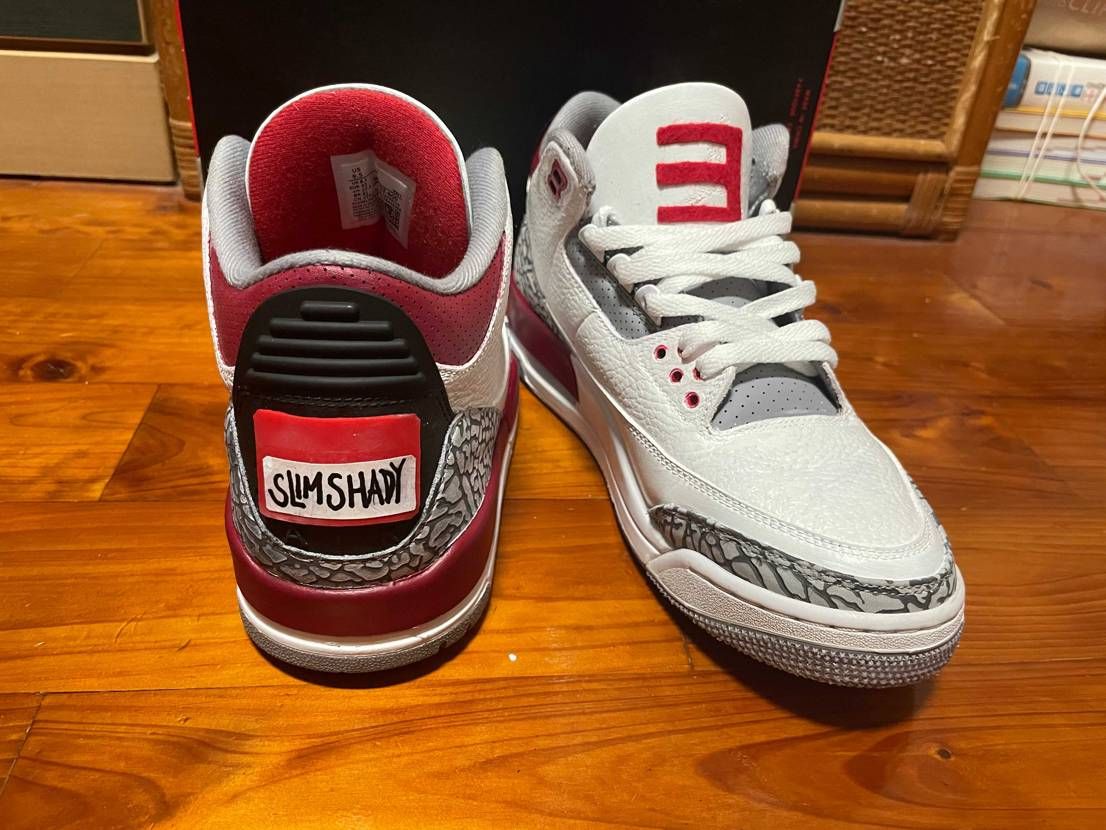 Nike Air Jordan3 Fire Red Eminem  Custom
