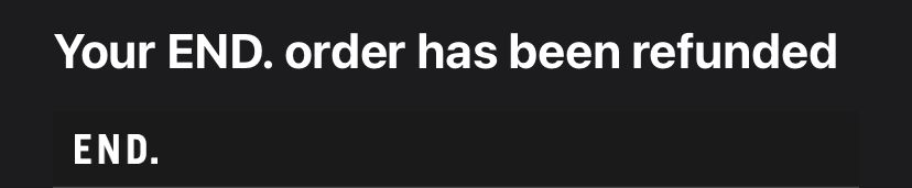 発送されずEND.☠️