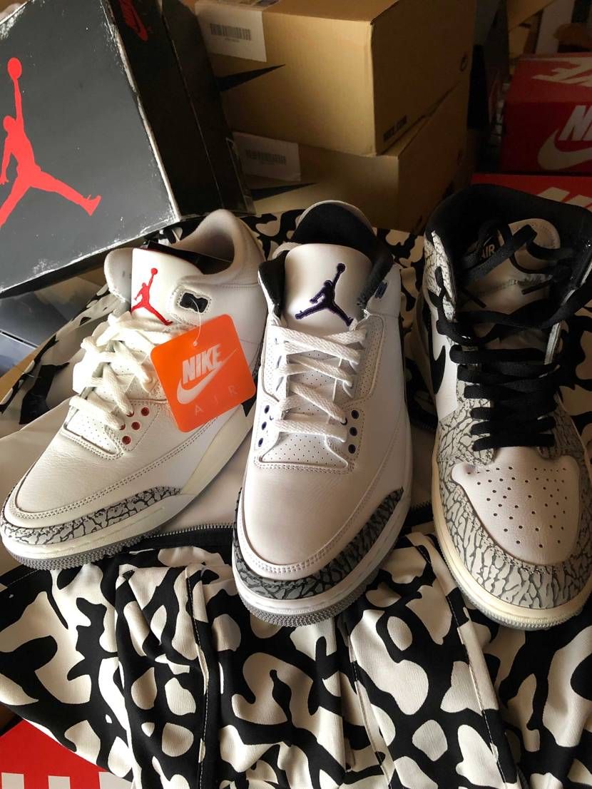 ジョーダン3パープル？UPTOWN Deluxeさんで購入注文時！セメント柄が濃