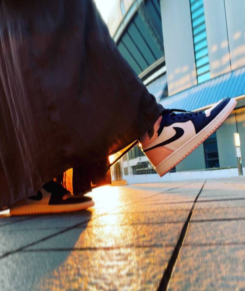 年末に届いてたのやっと初履き出来た👟✨✨
冬だし、っと思って紺色のシューレース