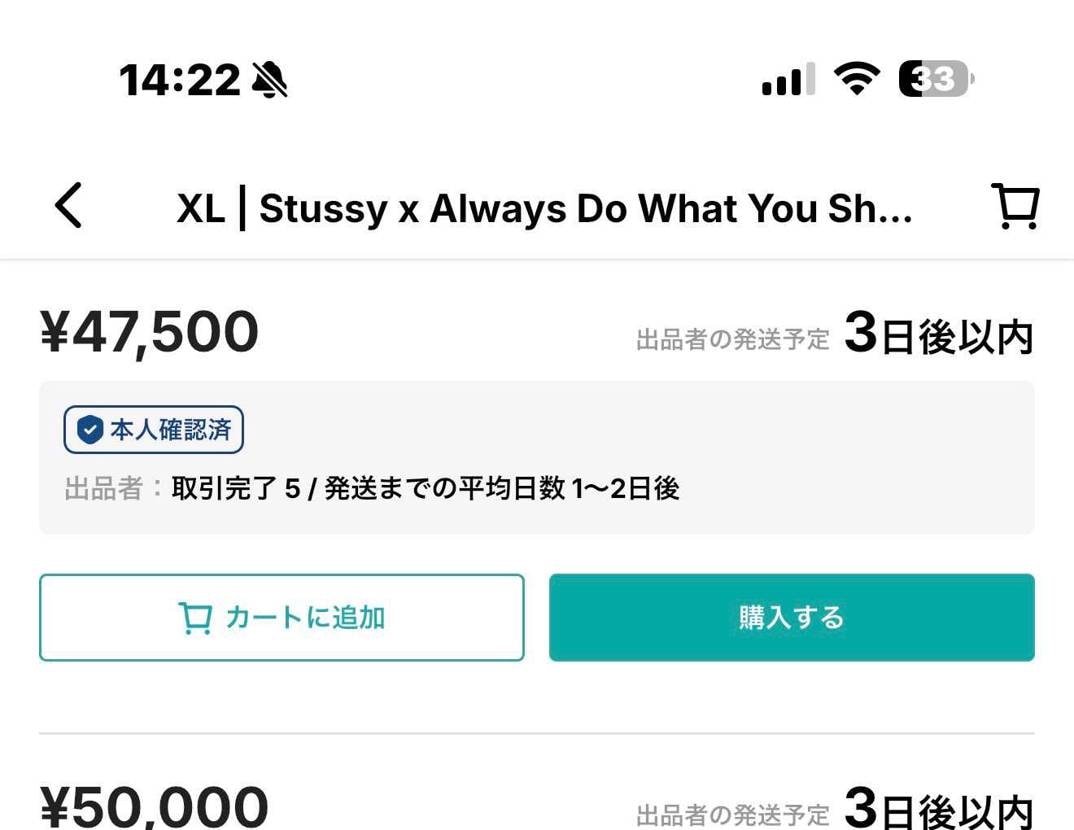 XL最安で出品してます！
STUSSYの店舗で購入しました！
数もかなり少な