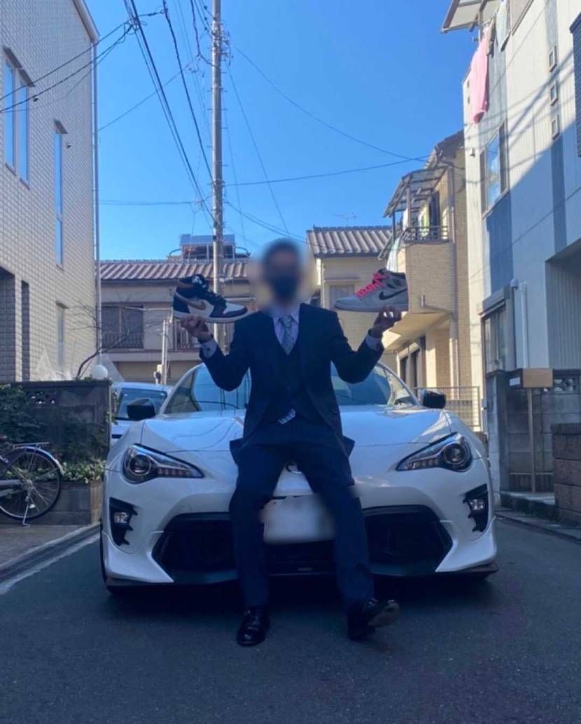 成人式！！
愛車とスニーカー！