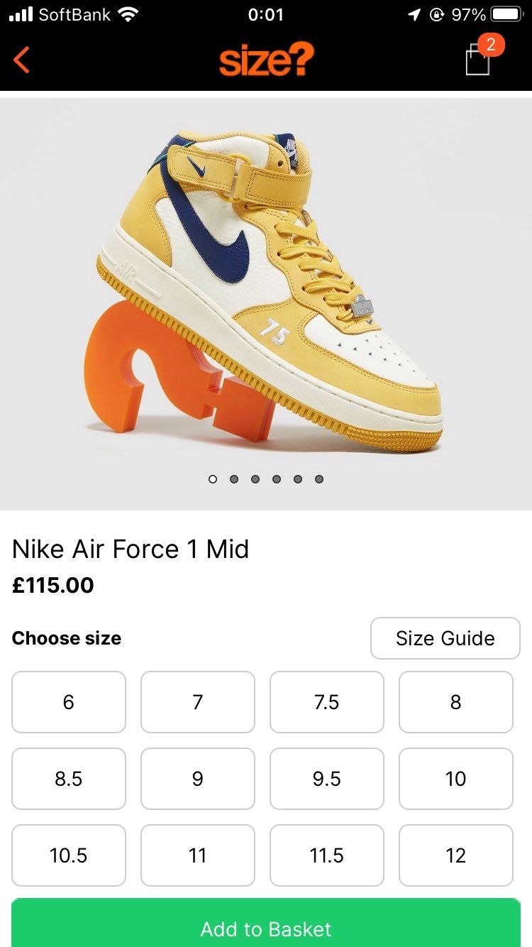 SIZE?でまだ通常販売されています。
UKサイズ表示なので注意が必要です。