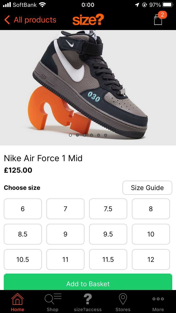 SIZE?でまだ通常販売されています。
UKサイズ表示なの