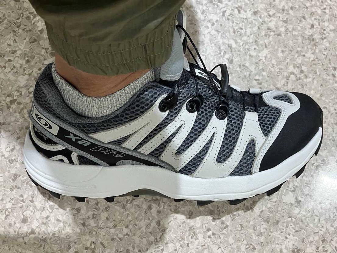 夕方から雨が降りそうなので、SalomonのXA-Pro G