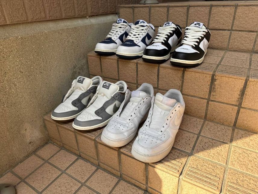堀米ダンクとAF1だけ磨く予定やったんやけど、
急遽HUFもお掃除
NO