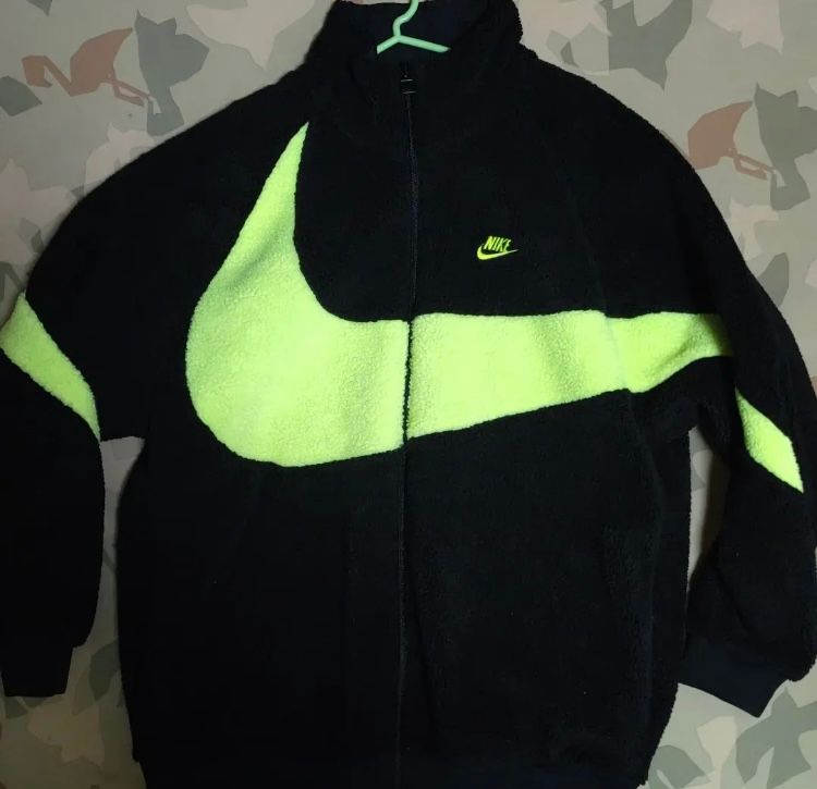 Nike Big Swoosh Boa Jacket Black Volt "B