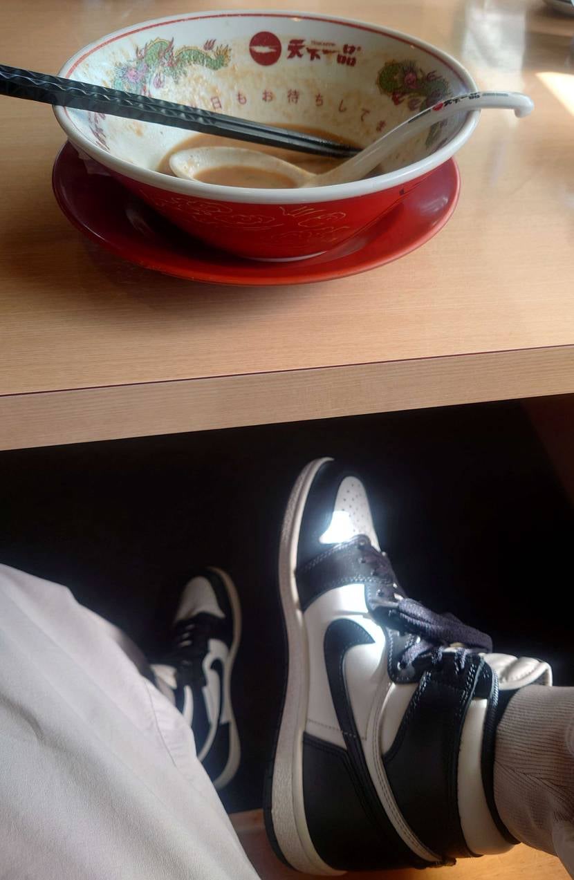 今日👟と🍜😃
久しぶりの85ハイ👟と天一🍜でしたが…足は痛くて胃