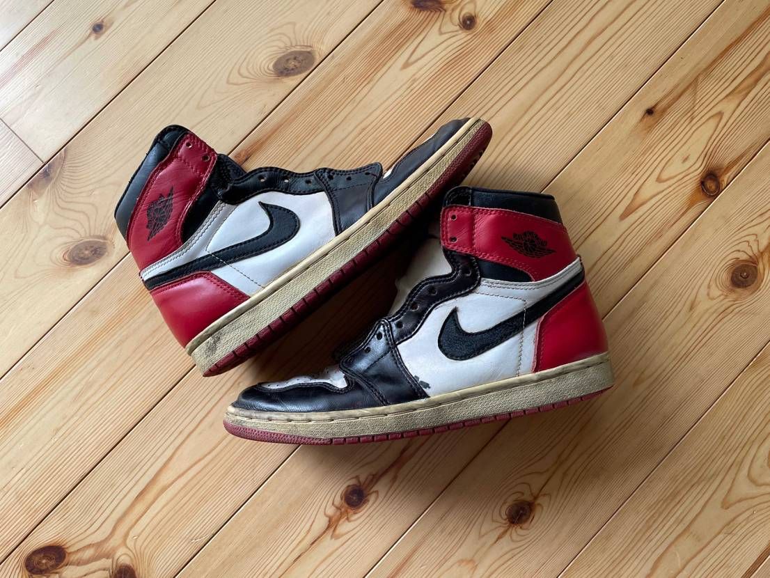 20年以上前、1994何製のair jordan 1 Chicagoを友人のai