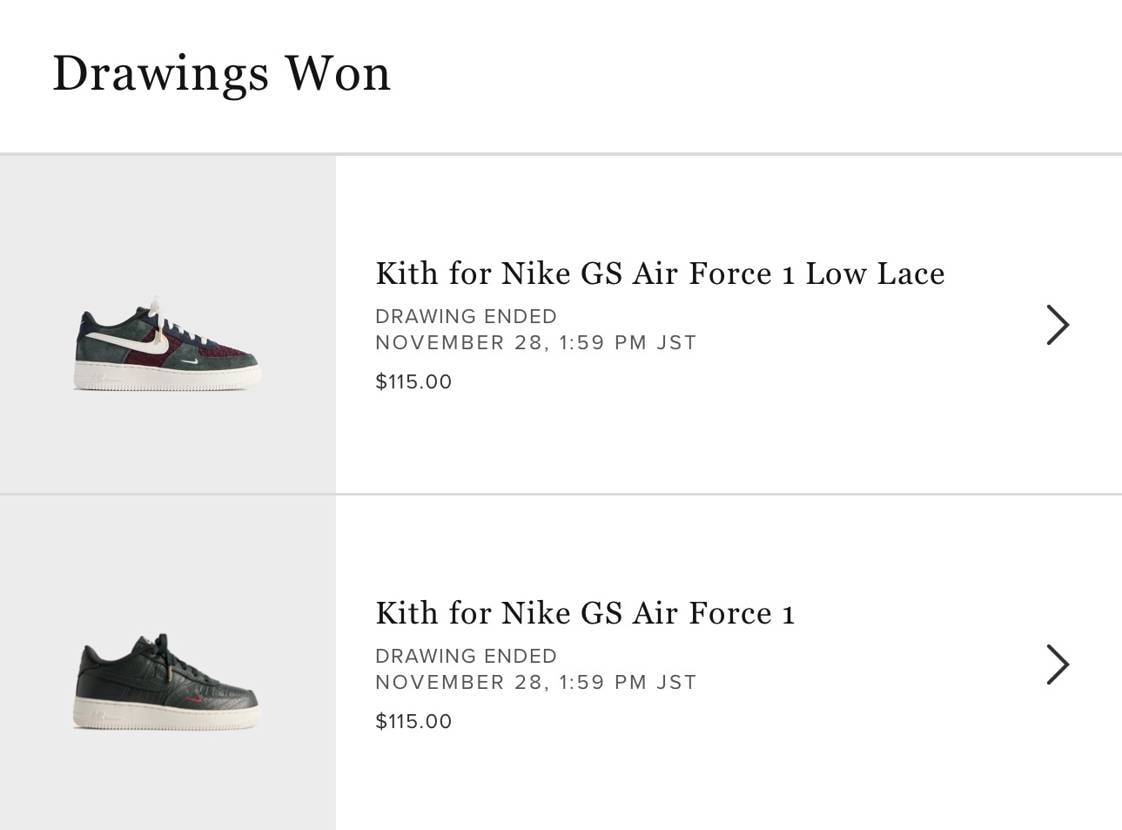 まさかの1982足限定のKITH×NIKEのエアフォースワン当たりました！🙌
