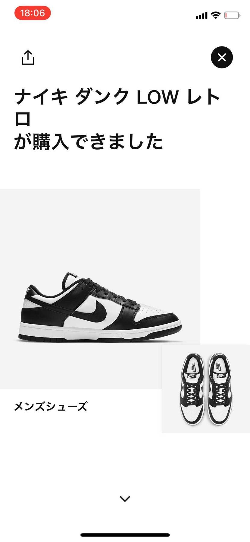 やっとNIKE様でNike Dunk Low Retro White Black