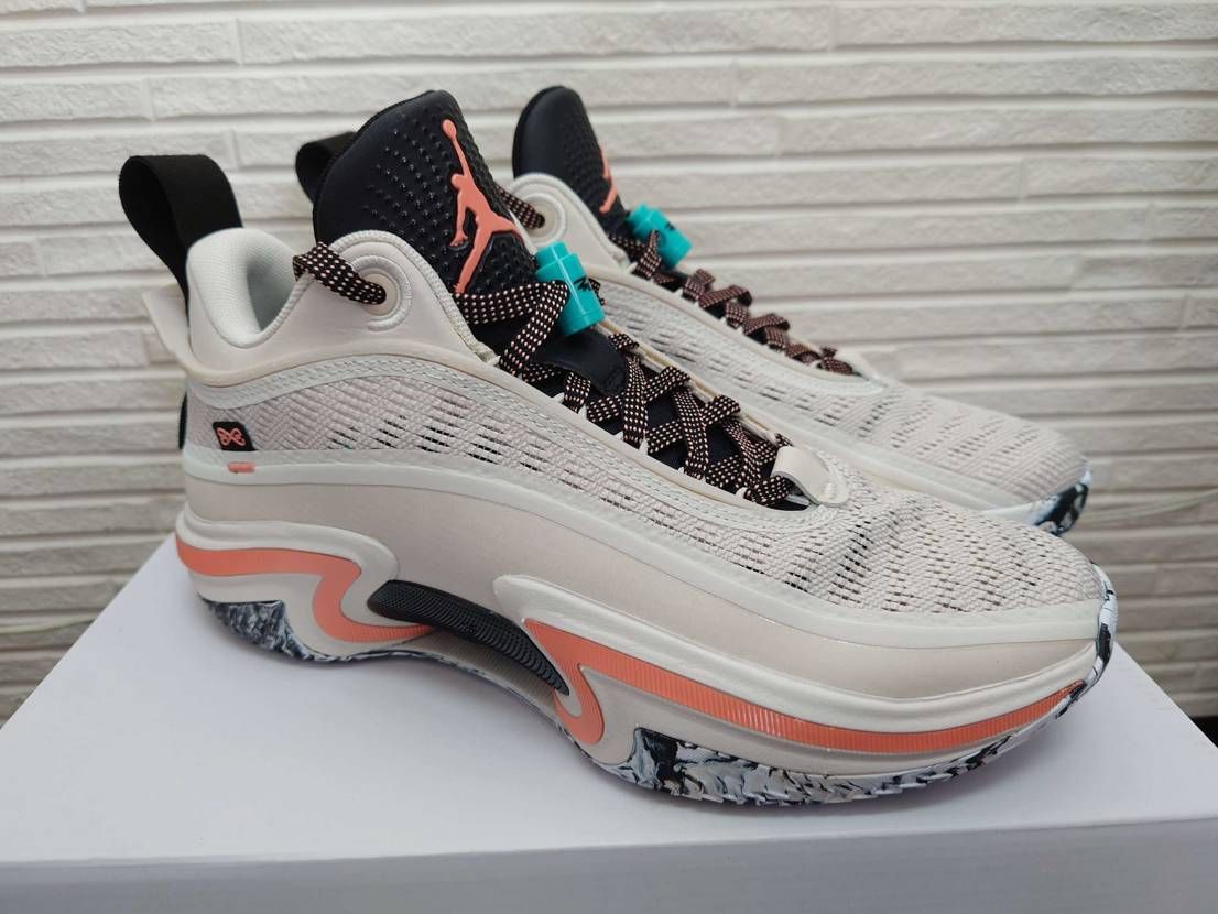 エアジョーダン36low PF
ライトオレウッドブラウン

サイズ感はジョ