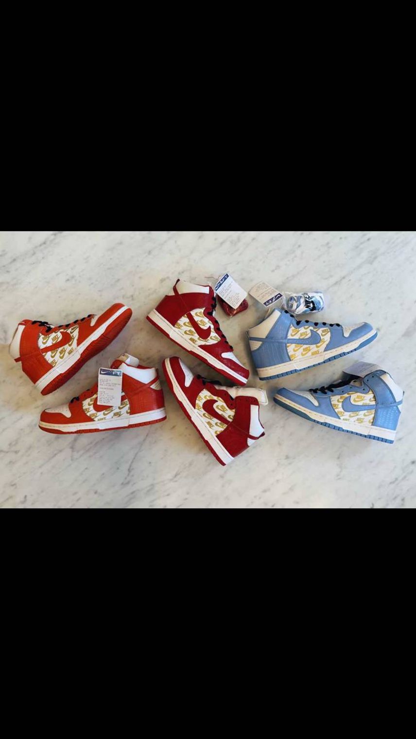 supreme x nike sb dunk high sample
200