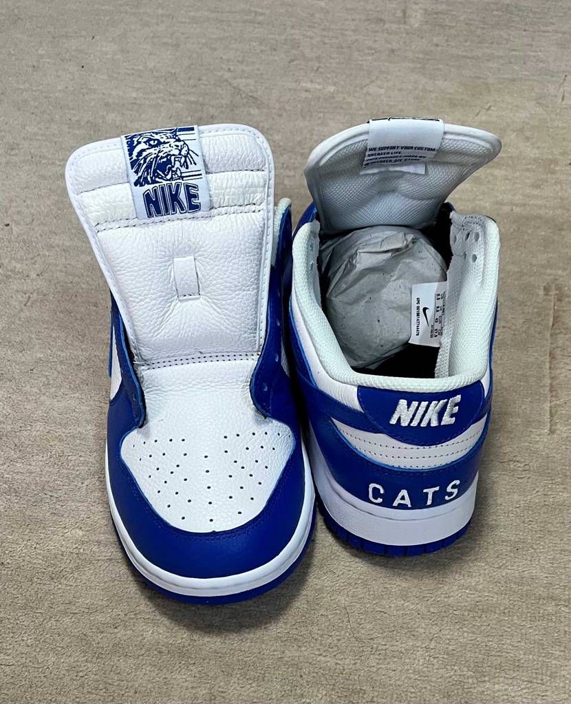 少し履いたDUNK、カスタム用にUNCのカレッジロゴとタンタ