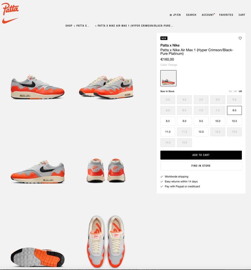 Patta x Nike Air Max 1
 (Hype