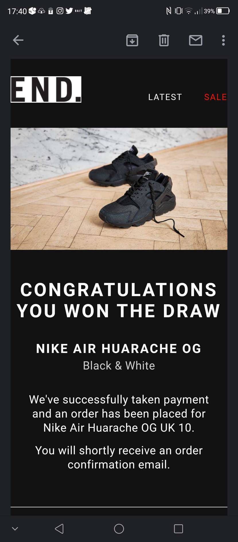 　久しぶりにend.で当たったと思ったらハラチか。エントリーしてたことすら忘れて