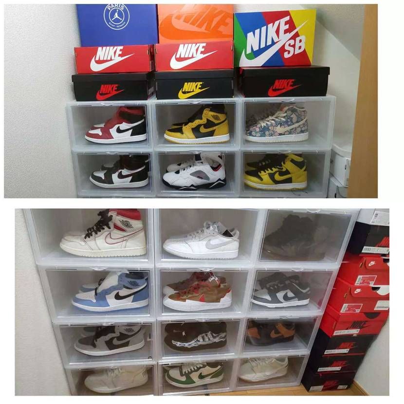 スニーカーは10足までと思って集め始めたのに30足近くになってしまった…
BOX