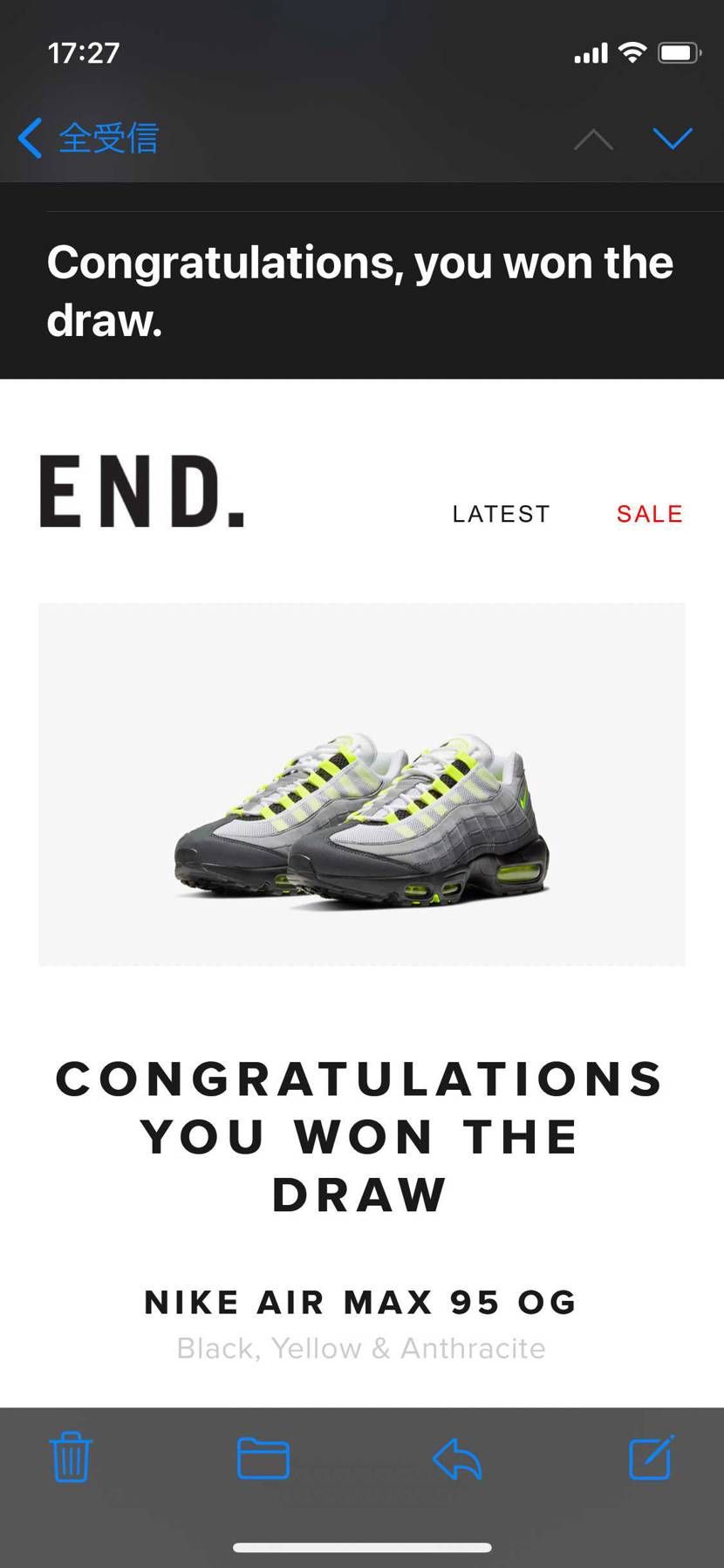 ENDさん
ありがとうございます
抽選系は毎回外れていたので、感謝です