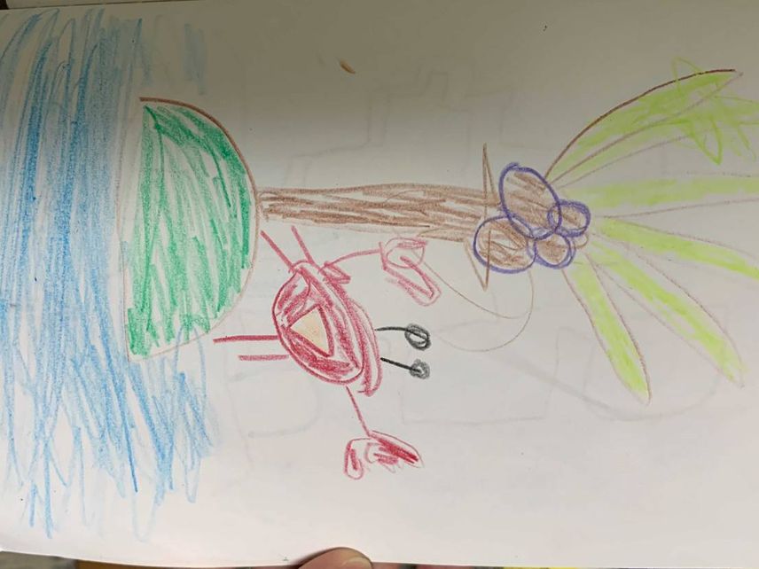 みてください。僕の小学校の頃の絵が出てきました