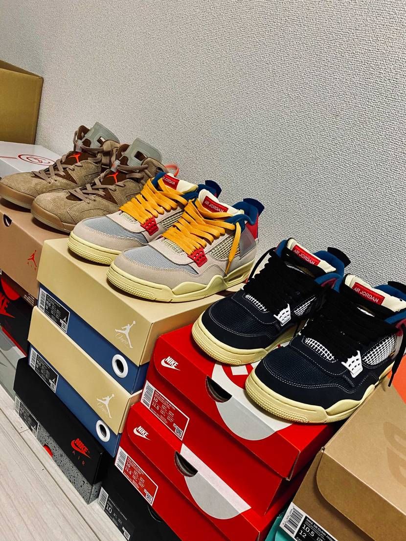 明日のTravis jordan1 まじで欲しい！😂
この3足に願掛けして明日